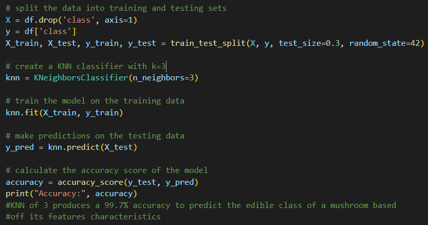 Splitting the data